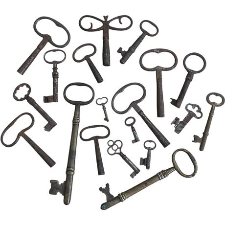 Collection of Antique Skeleton Keys
