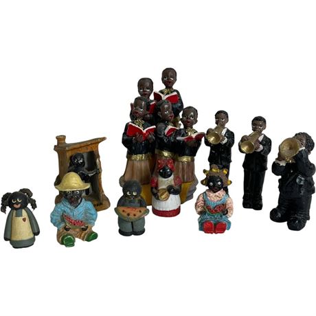 Vtg Black Americana Miniature Collectable Figurines