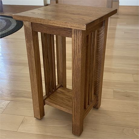Solid Wood Mission Style Small End Table / Plant Stand