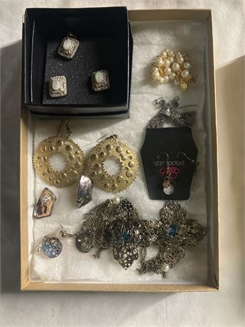 Jewelry (8 pair earring, 1 necklace charm)