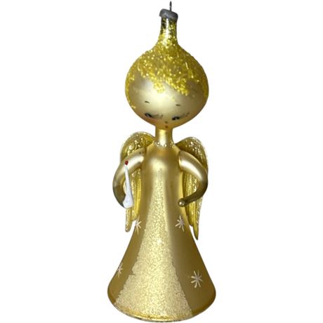 Mid Century Blown Glass Angel Ornament