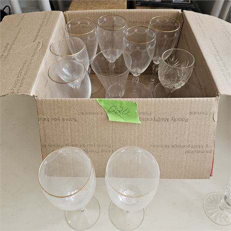Stemware box lot