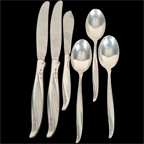 6pc Set - Sterling Silver International Silver Co. “Pine Spray” Flatware