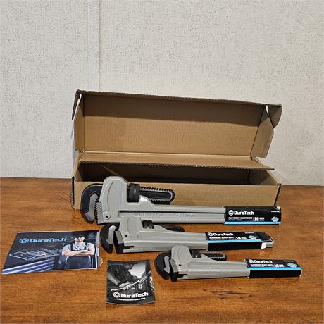 Dura Tech 3 Piece Aluminium Pipe Wrenches *NIB*