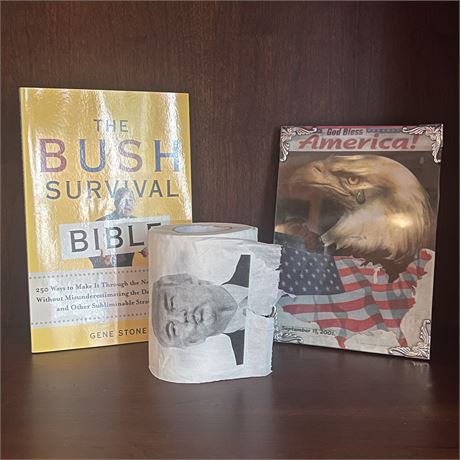 Small Political Lot with Book, Photo and Novelty Toilet Paper