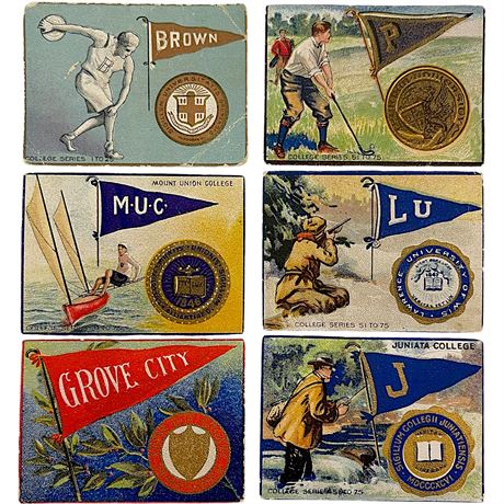 Vtg Murad College Series Cigarette Trading Cards
