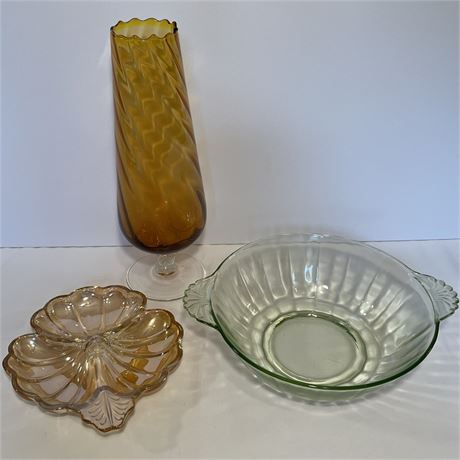 Colored Glass Trio
