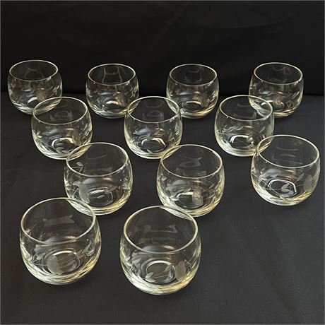 Twelve Vtg Princess House Heritage Crystal Punch Glasses