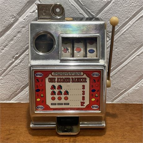 Medley One Armed Banker Coin Bank Desktop Toy Slot Machine