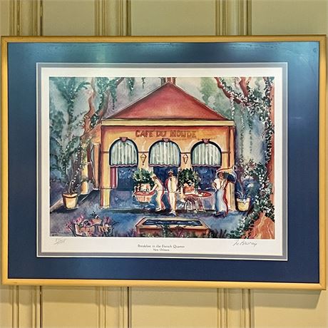 Hand-Signed Merry Pierce Lowrey “Breakfast in the French Quarter” 845/1000 Print