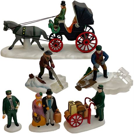 Heritage Village Collection Central Park Carriage, Ice Harvesters & Travelers