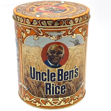 Vintage Uncle Ben's Rice 40th Anniversary Advertising Tin Canister
