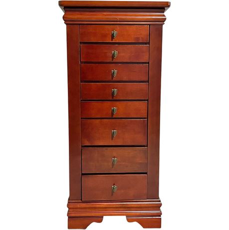 Powell Jewelry Armoire w/ 8 Drawers and Size & Top Storage