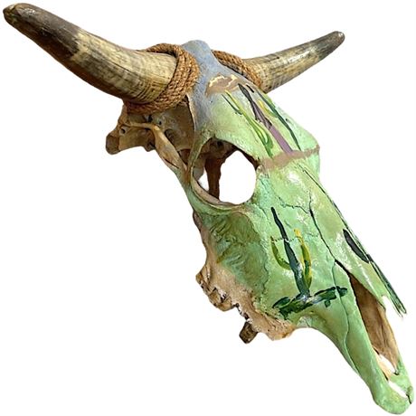 Hand Painted Steer Skull