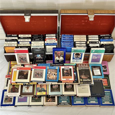 Large Grouping of Misc. 8 Tracks with Two Cases