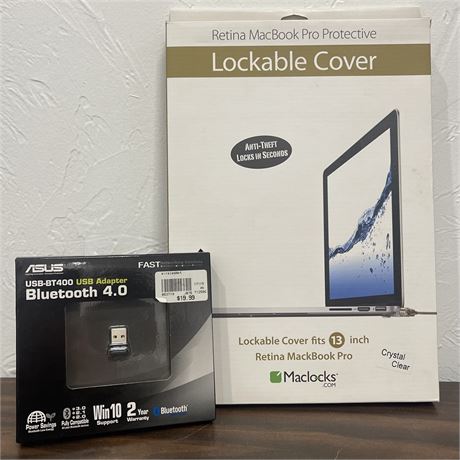 New - Retina MacBook Pro Lockable Cover and Asus USB Adaptor 4.0