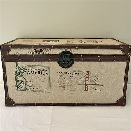 Decorative Postage Stamp Trunk