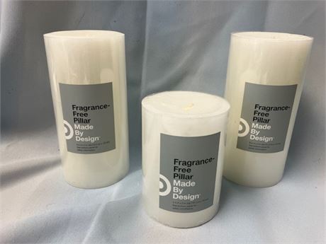 Set of 3 Pillar Candles