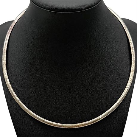 925 Sterling Silver Omega Chain Necklace