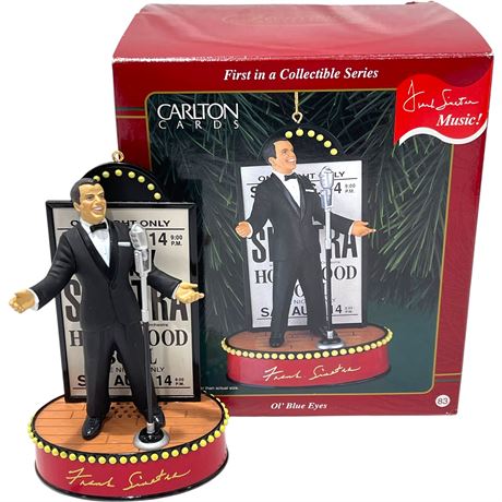 1999 Carlton Cards Frank Sinatra Ol’ Blue Eyes Musical Ornament