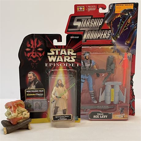 Star Wars Episode I Jar Jar, New Qui-Gon Ginn and New Starship Troopers Ace Levy