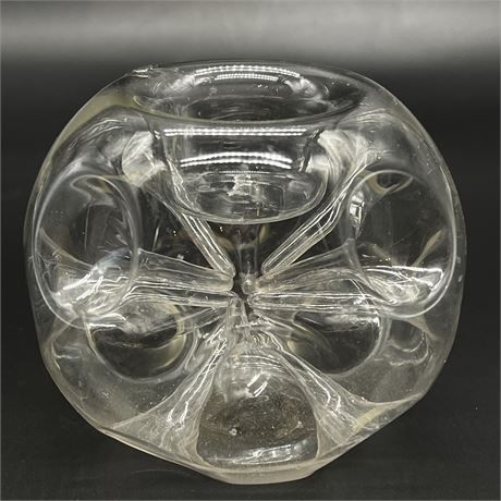 Two's Company Hand Blown Ball Candle Holder