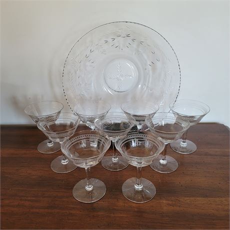 Stemmed Dessert Cups with Bowl