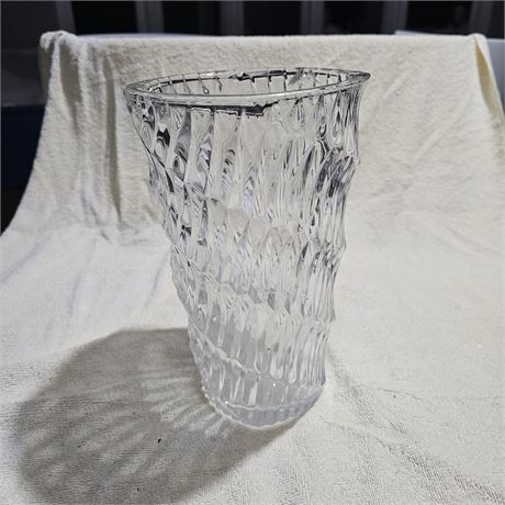 Mikasa Mystique Crystal Glass Flower Vase Modern