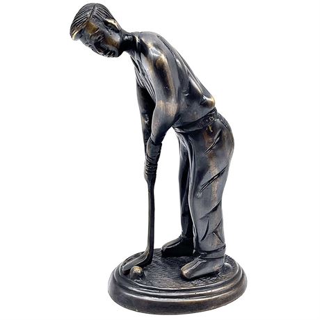 Bronze Putting Golfer Sculpture