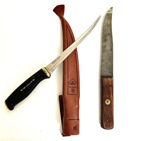 Old Southern and Richardson Sheffield Knife Normark Fiskars Filet Knife/Sheath