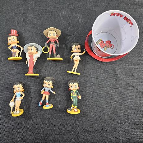 Betty Boop Collectible 1980's Miniature PVC Figurines