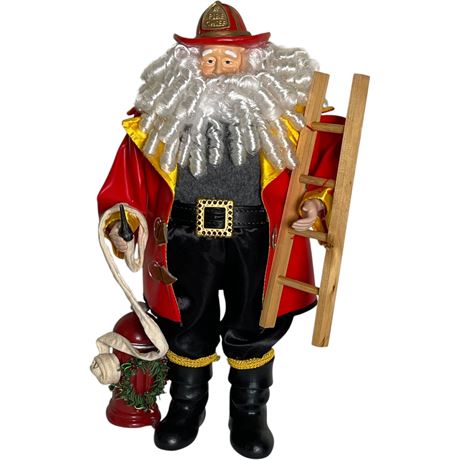 18" Santa Claus Fire Chief Figurine