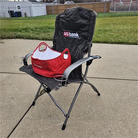 Folding Chair with Drink Cooler