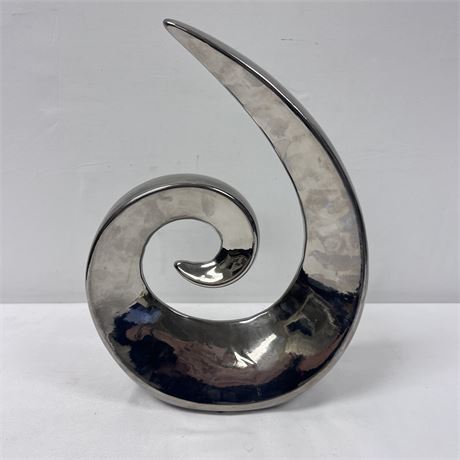 Pier 1 Ceramic Swirl Decorative Sculpture - 14"T x 10"W