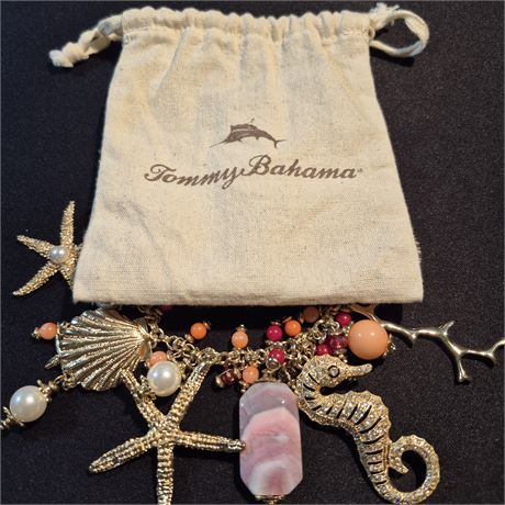 Tommy Bahama Sea Life Melon/Berry Statement Necklace