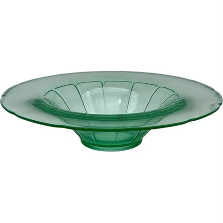Green Art Glass Centerpiece Saucer Bowl
