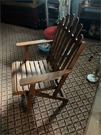 Patio Chair for Outdoor Relaxation, Durable Build, Adirondack