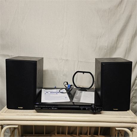 Paradigm Monitor SE Atom Bookshelf Speakers & Panasonic Receiver