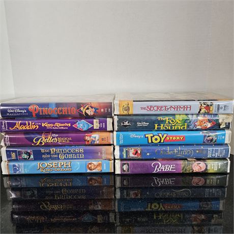 Disney Kids VHS Movies Lot