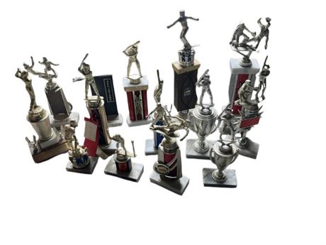 Assortment of trophies