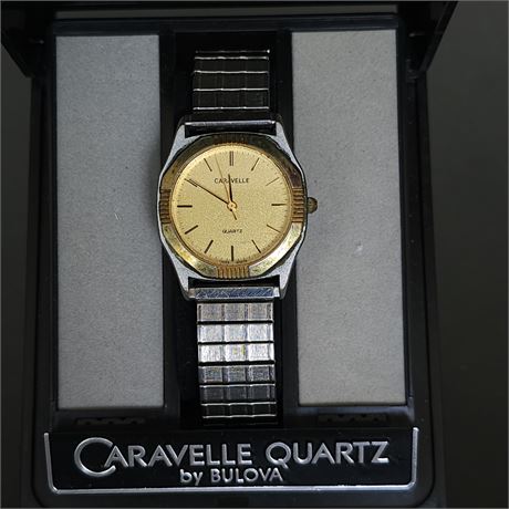Vintage Bulova Caravelle Quartz, Men's Dress Watch in Original Box