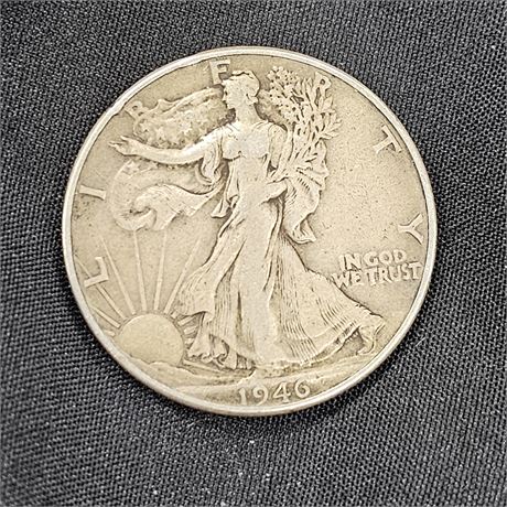 1946   Walking Liberty Half Dollar Silver