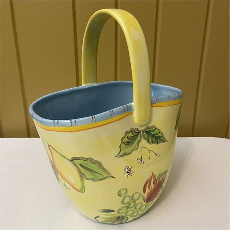 Department 56 Large Ceramic Hand-Painted Purse Motif Planter