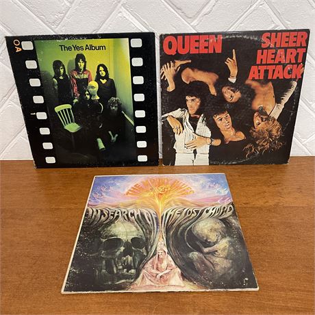 Queen, The Moody Blues & Yes Vinyl Records