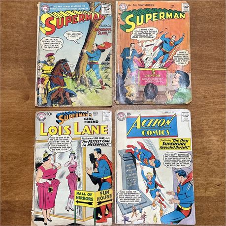 1950s Superman and Action Comics Superman Comic Books