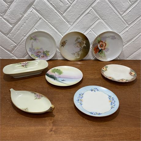 Collectible Vintage 6" Plates and Relish Dishes