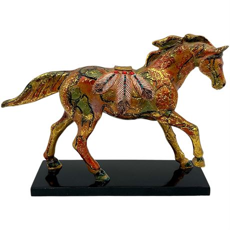 2009 Trail of Painted Ponies "Golden Feather Pony" Figurine by Lynn Bean