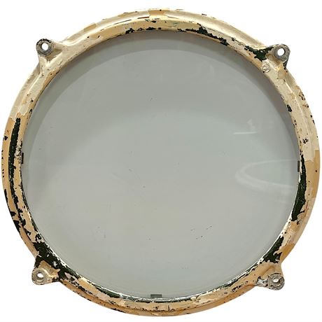 Vtg Painted Metal Nautical Porthole Window