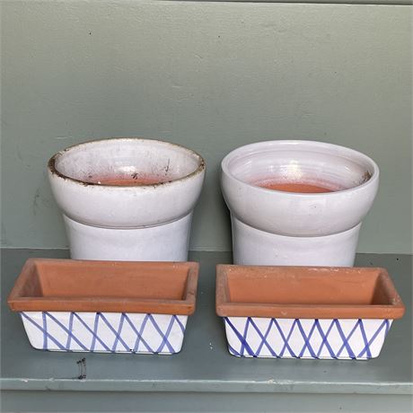 Glazed Terra Cotta Portugal Planters