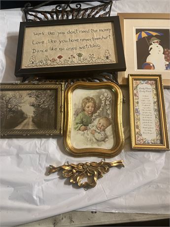 Assortment  of framed artwork